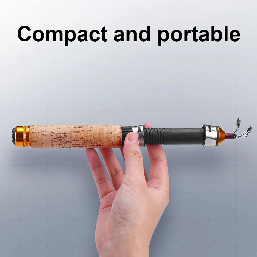 Ice Fishing Rod And Reel Set Carbon Fiber Mini Pole