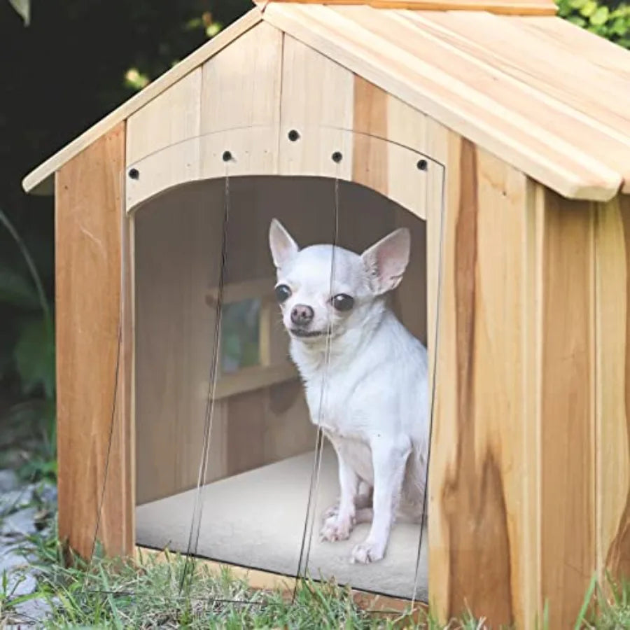 Vinyl Dog House Door Flap And Self Heating Pet Pad