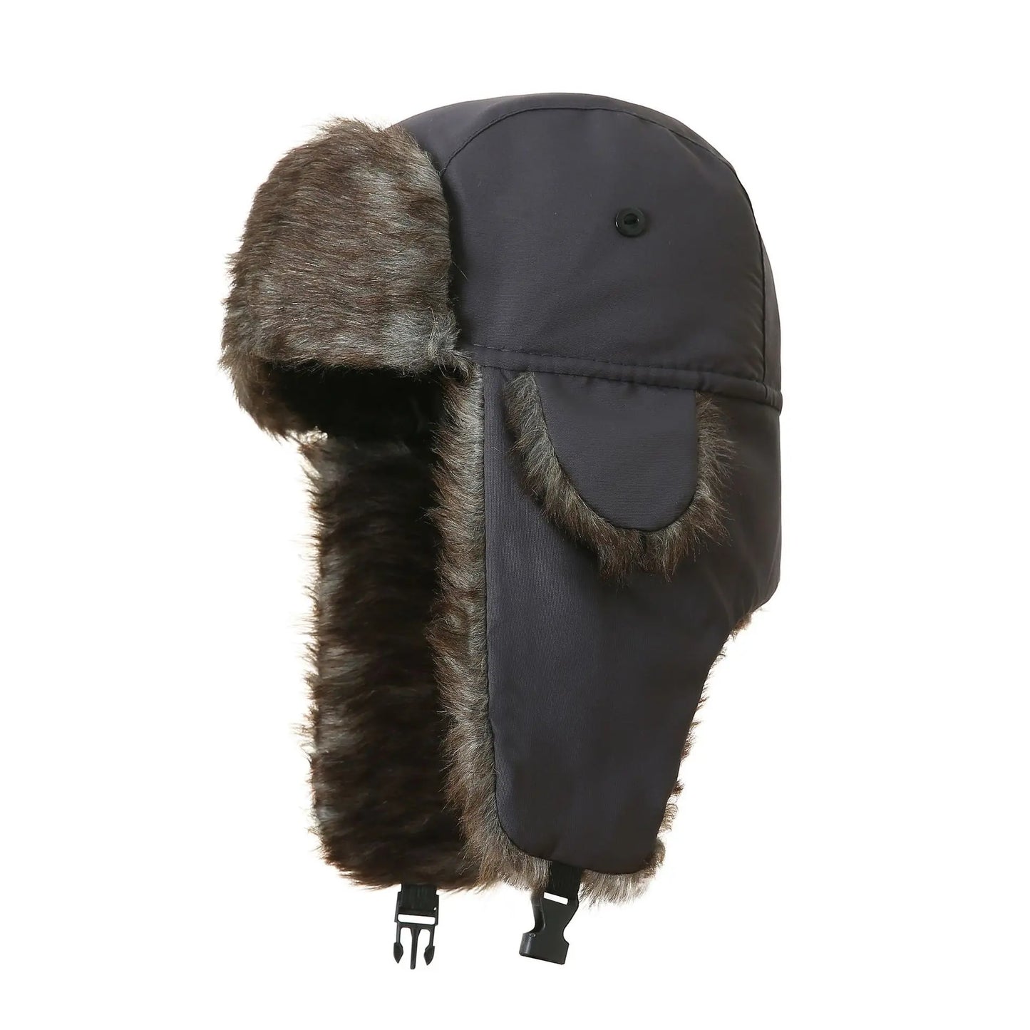 Men's Winter Trapper Aviator Trooper Earflap Warm Russian Waterproof Ski Hat Bomber Cap Russian Warm Ear Protectors Hats good