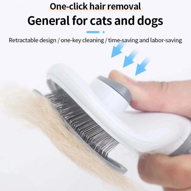 Cat Hair Brush And Dog Comb Stainless Steel Grooming Tool