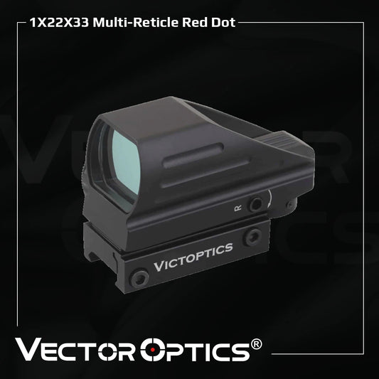 Victoptics Riflescope Dual Illuminated 1X22X33 Red Green Dot Gun Sight 33Mm Scope Sight with 20Mm Rail