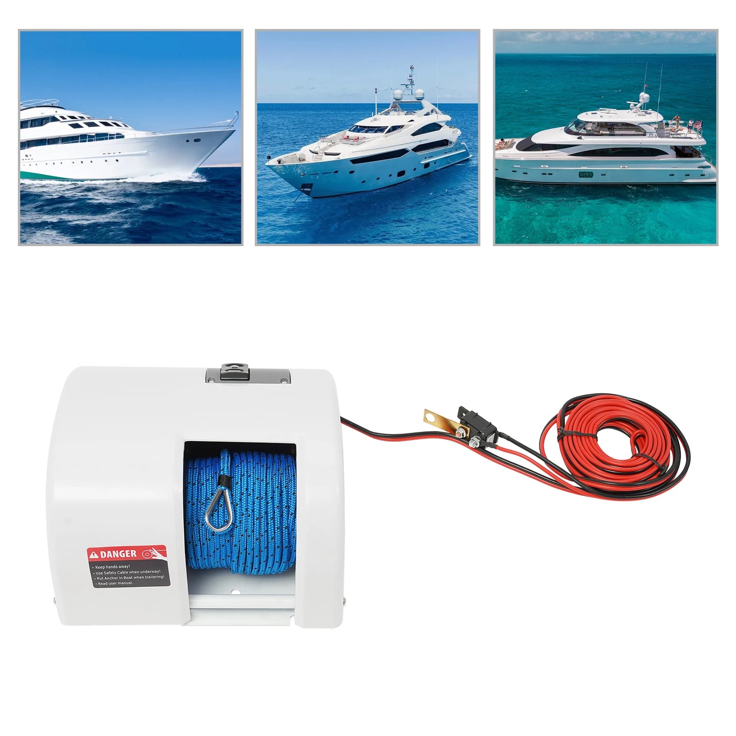 Electric Boat Anchor Winch Windlass 12V With Remote Control