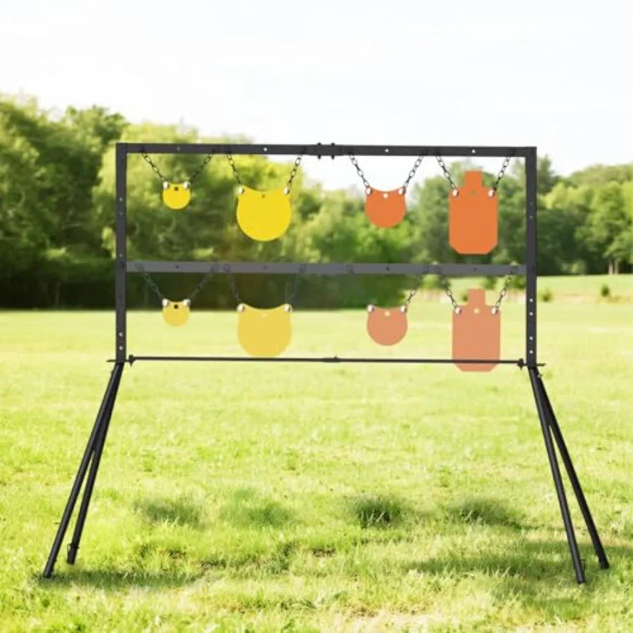3 8 Thick AR500 Steel Target for Shooting Target Stand System Kit Designed for Outdoor Range and Shooting Practice with Adjusta