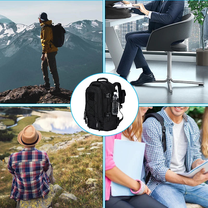 QCN Tactical Military Backpack For Outdoor Travel Hiking Camping Unisex Survival Gear
