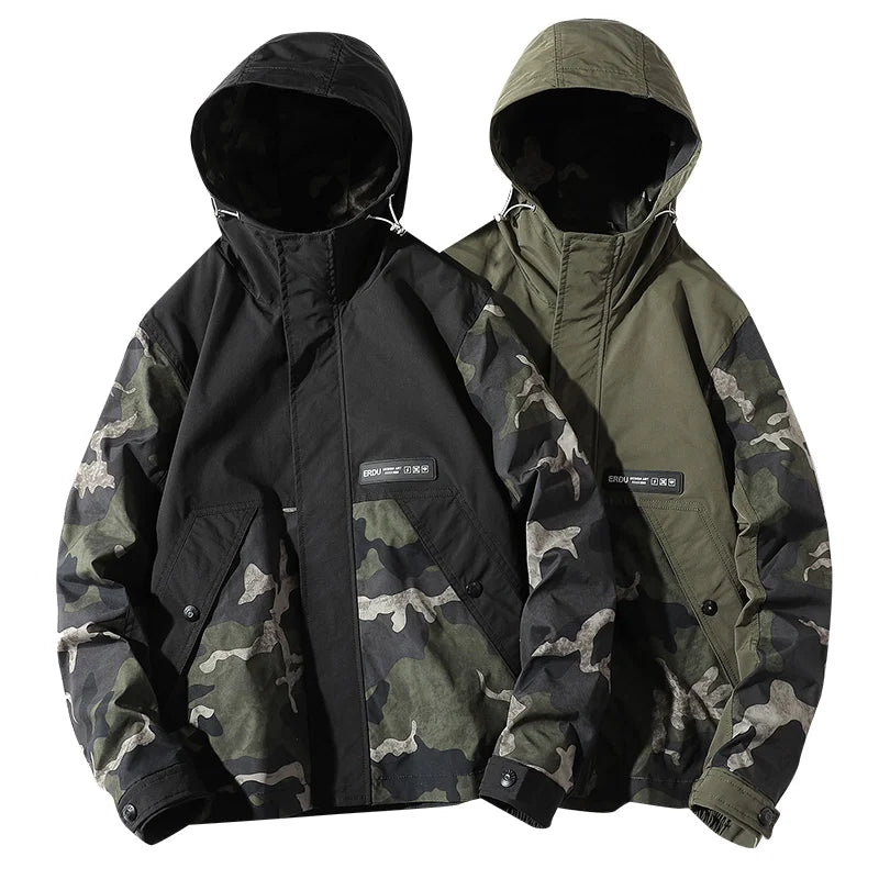 Military Bomber Jacket Men Fashion Casual Camping  Jacket Coat Windproof Hooded Windbreaker Coats Male Oversize Outerwear 4XL