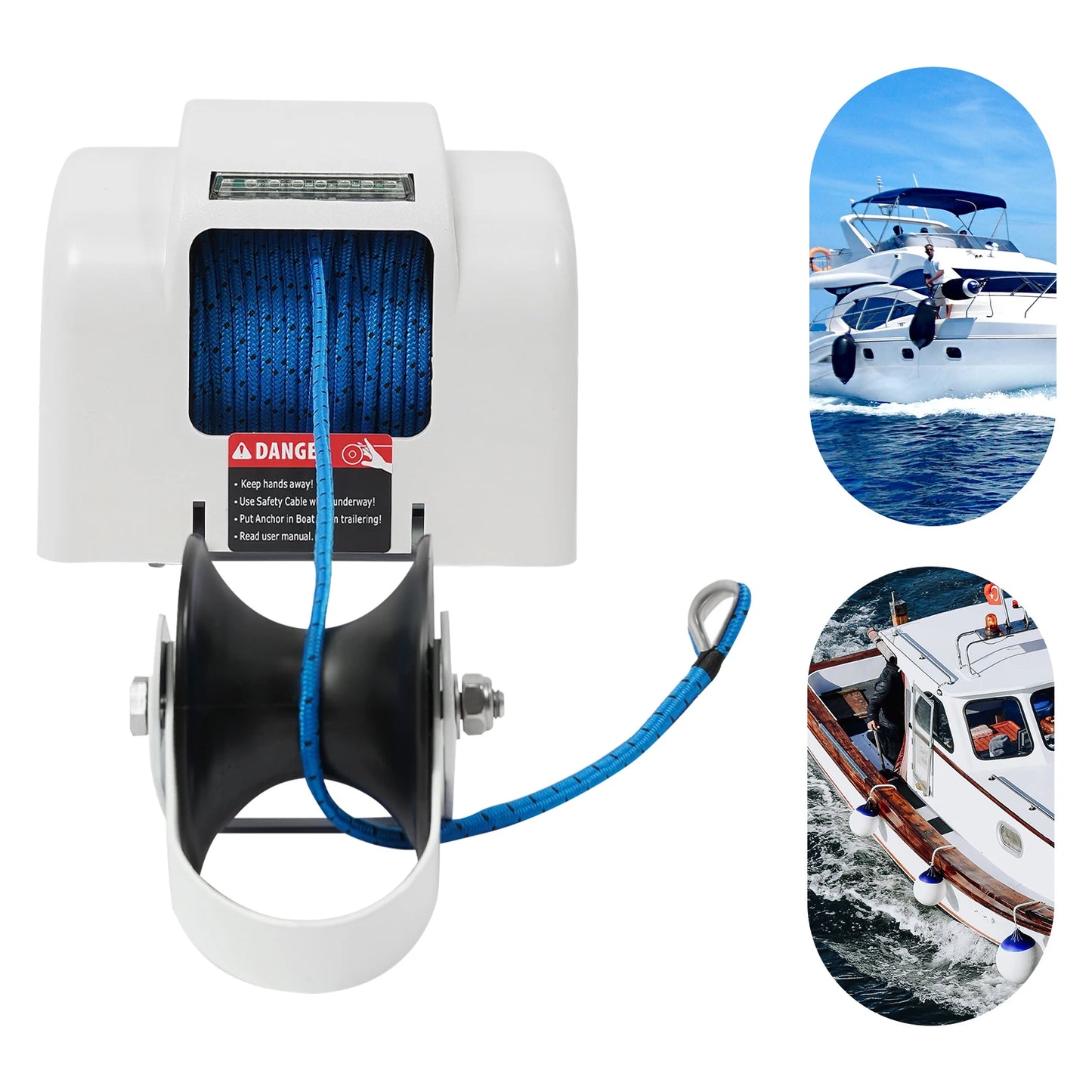 Electric Boat Anchor Winch Windlass 12V With Remote Control