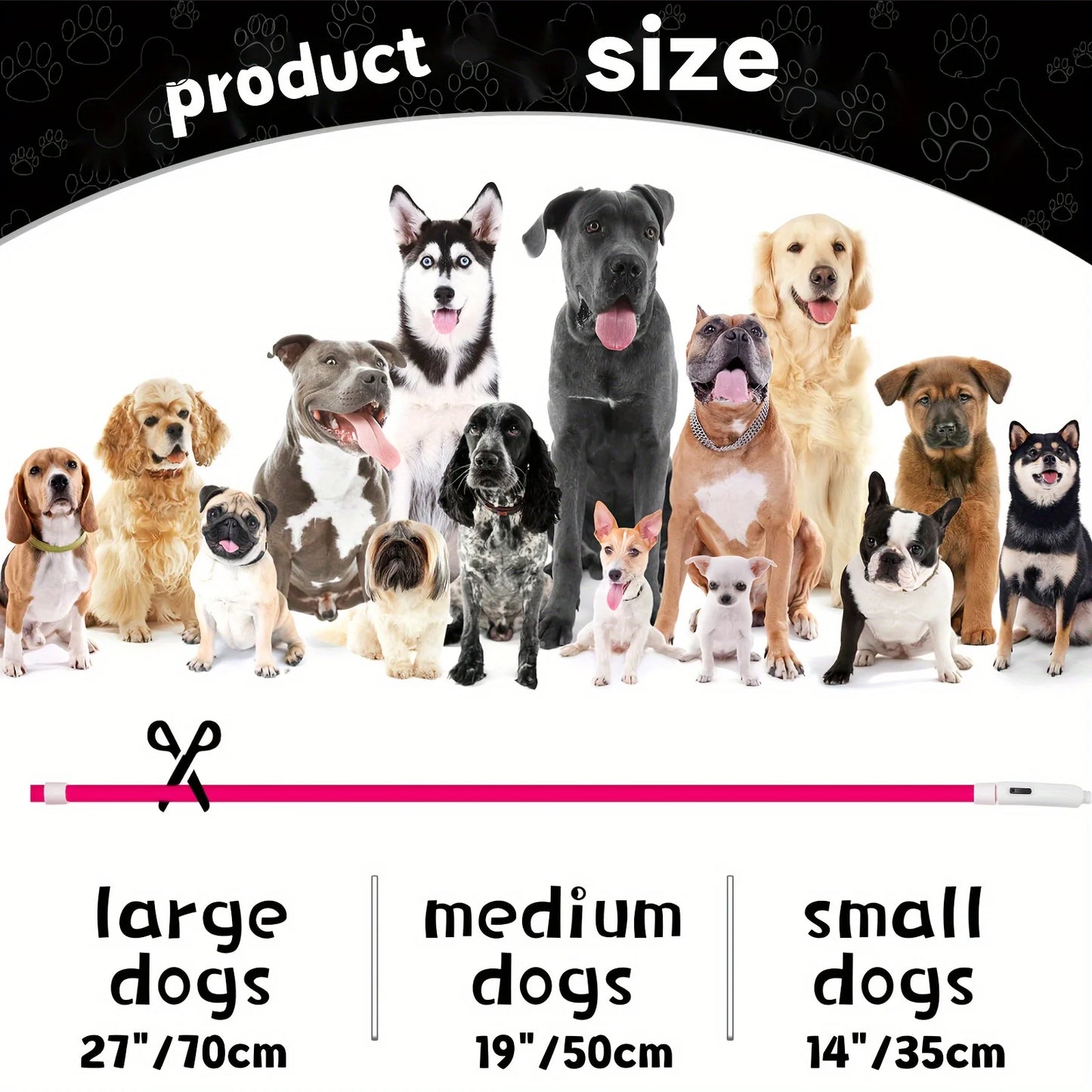 Dog LED Light Collar USB Rechargeable Reflective Anti Lost