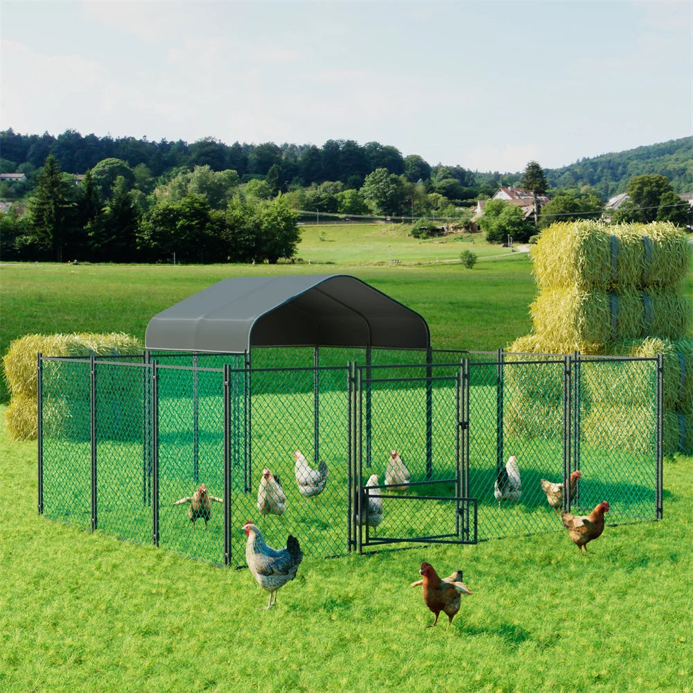 BORWART Heavy Duty Walk In Chicken Coop With Waterproof UV Cover