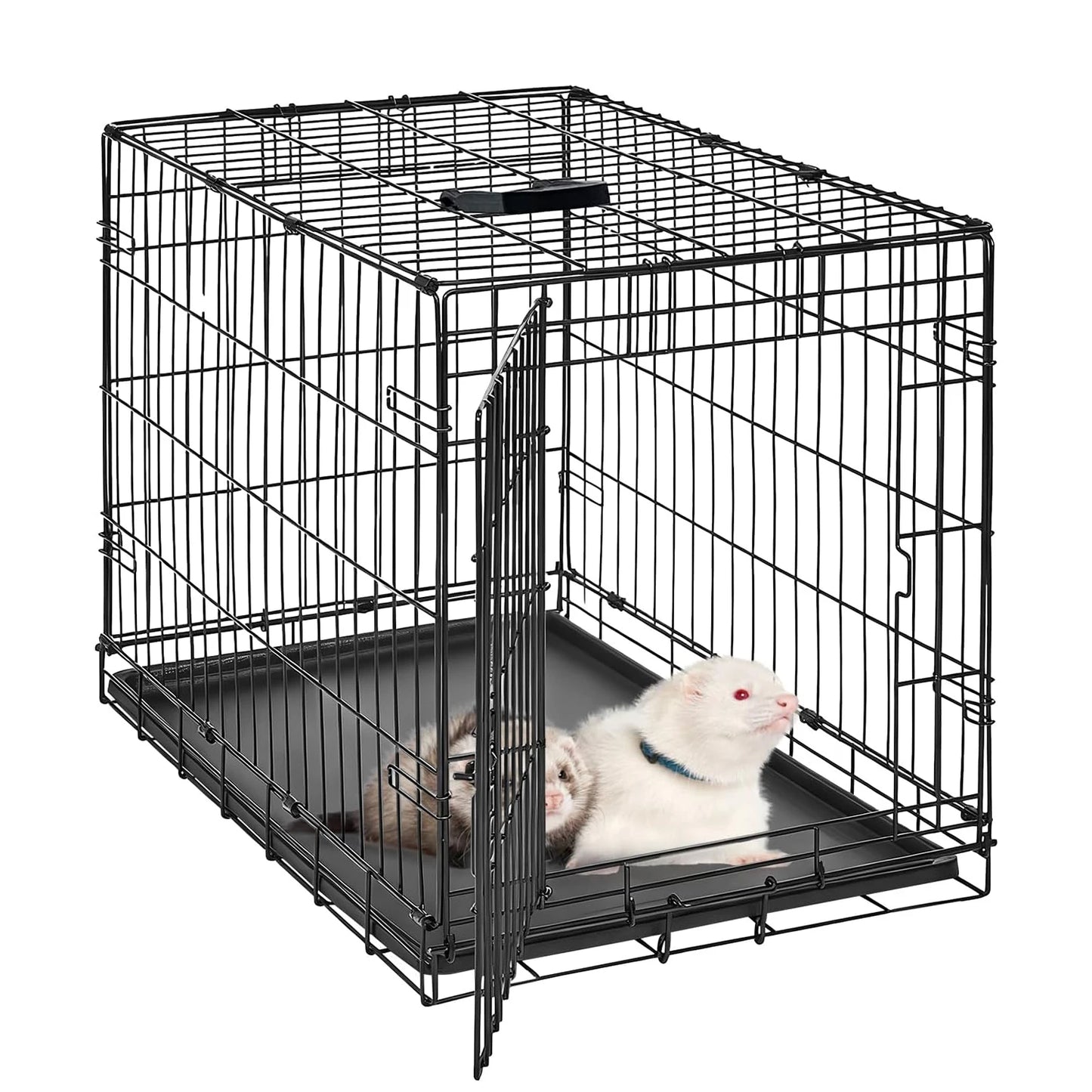 Foldable Metal Grid Hamster Cage Removable Tray For Small Pets