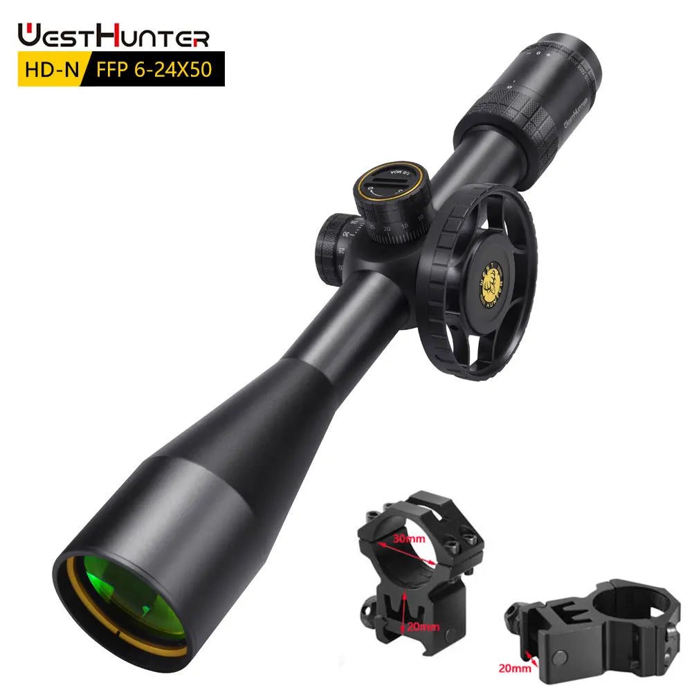WestHunter HD N First Focal Plane Riflescope With HD Glass Etched Reticle For Hunting