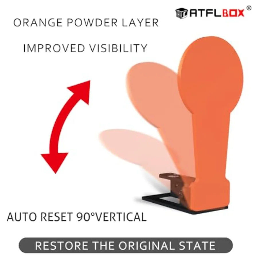 3/8" AR500 12.8'' Classic Popper Steel Shooting Target,6'' Plate Auto Reset Target for Shooting Range,Suitable for Pistol, Rifle