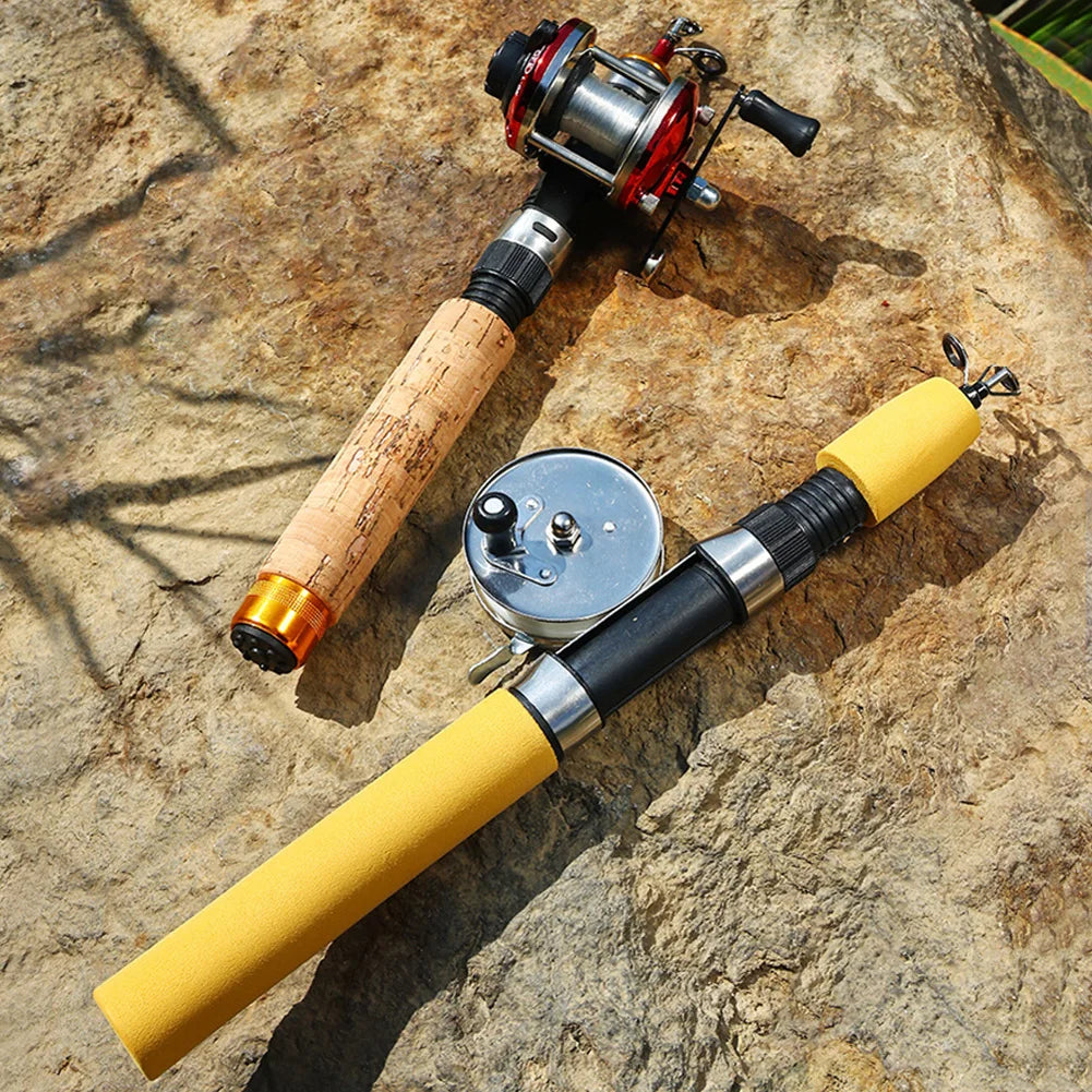 Ice Fishing Rod And Reel Set Carbon Fiber Mini Pole