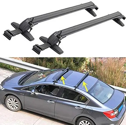 Universal Aluminum Roof Rack Cross Bars Anti Theft 2 Pack