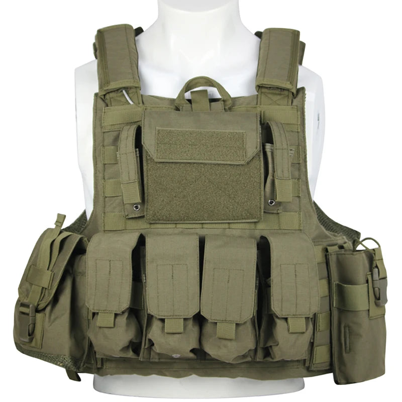LQARMY Men Tactical Vest 1000D Quick Release Plate Carrier Chest Rig Combat Armor Vests Outdoor Hunting CS Training Airsoft Vest