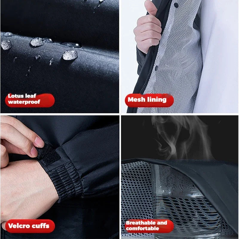 Full Body Raincoat And Rainpants For Motorcycle And E Bike