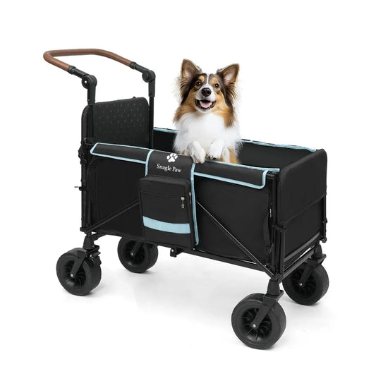 Paw Extra Large Dog Stroller, Wagon Cart for Medium Large Dogs up to 200lbs | All Terrain Foldable Pet Stroller with Ramp
