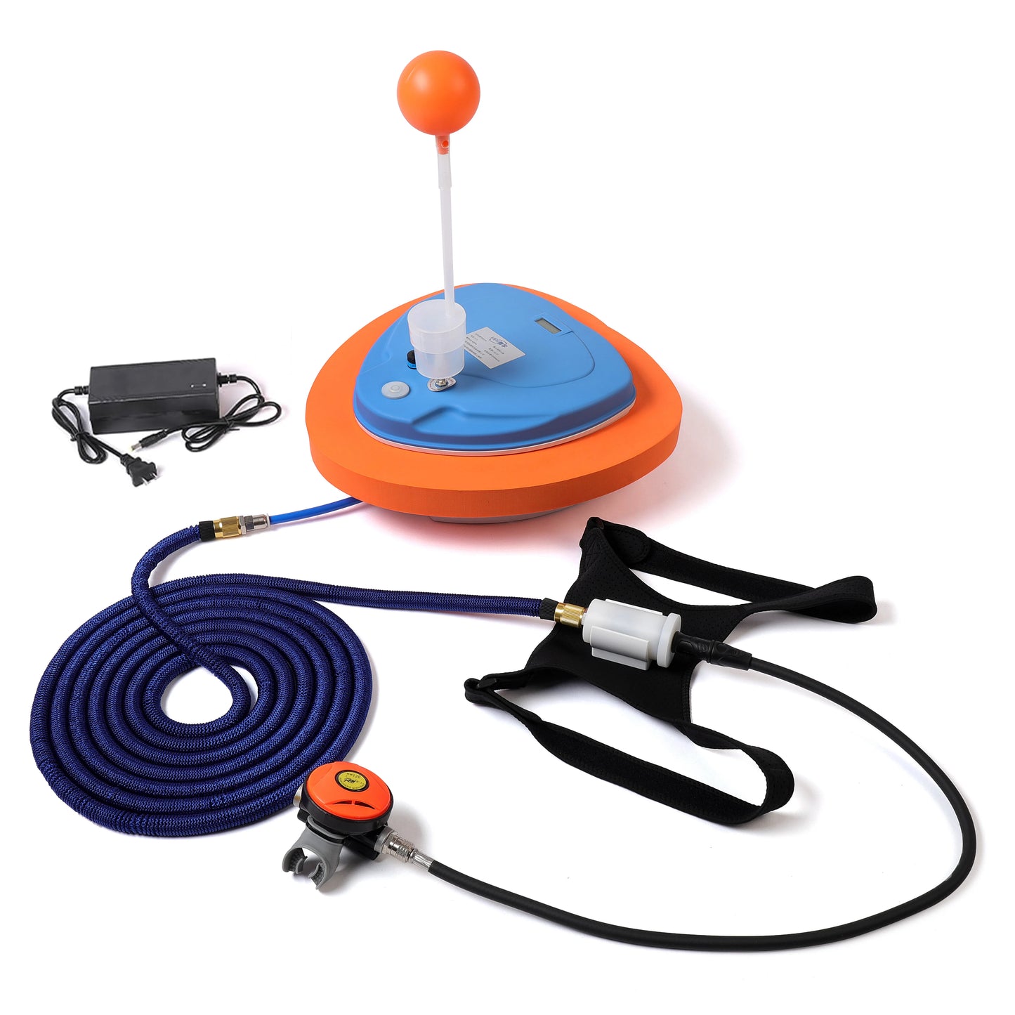 TUDIVING Rechargeable Waterproof Portable Scuba Ventilator Breathing Regulator System