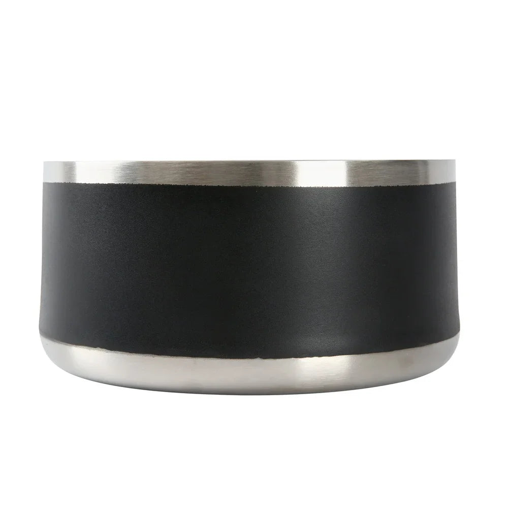 Double Wall Stainless Steel Pet Bowl Non Slip Keeps Warm