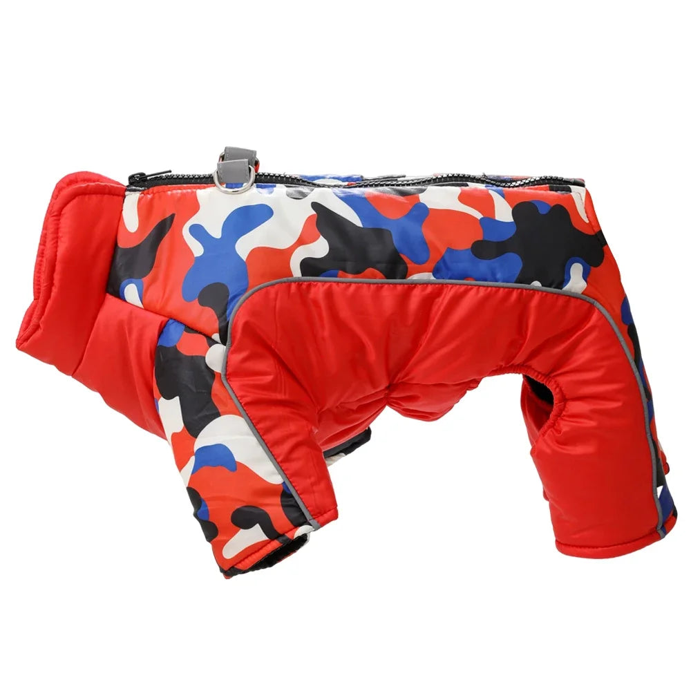 Waterproof Dog Jumpsuit Puppy Jacket For Small Dogs Coat With D-ring Winter Reflective Pet Overalls Camouflage Chihuahua Costume