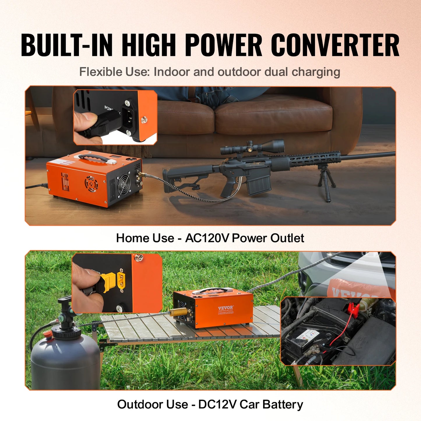 SucceBuy PCP Air Compressor 4500 PSI Oil-Free Auto-Stop
