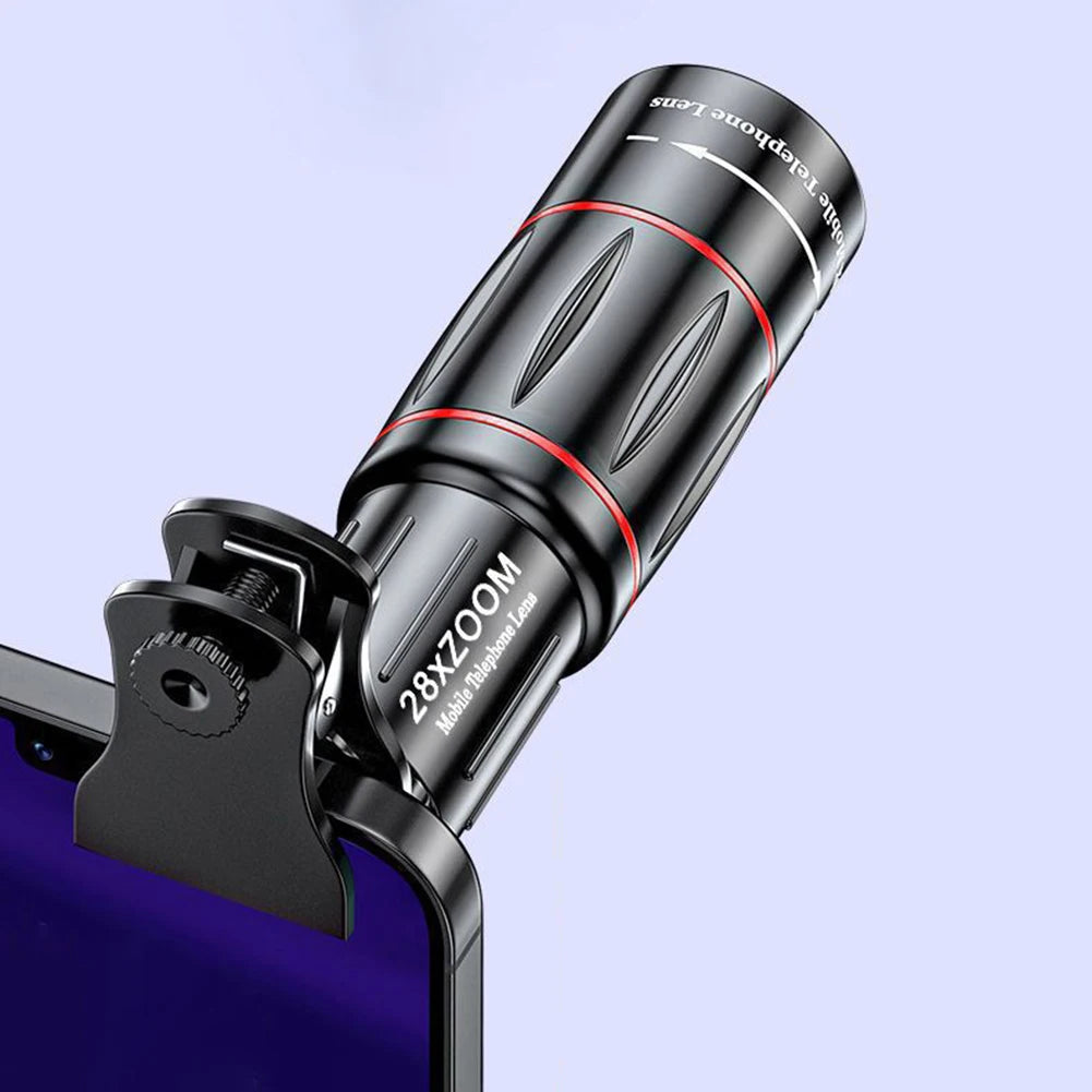 18/28/36X HD Telescope Lens Universal Zoom Phone Camera Telephoto Lens Optical Telescope Lens for Camping Hunting Sports