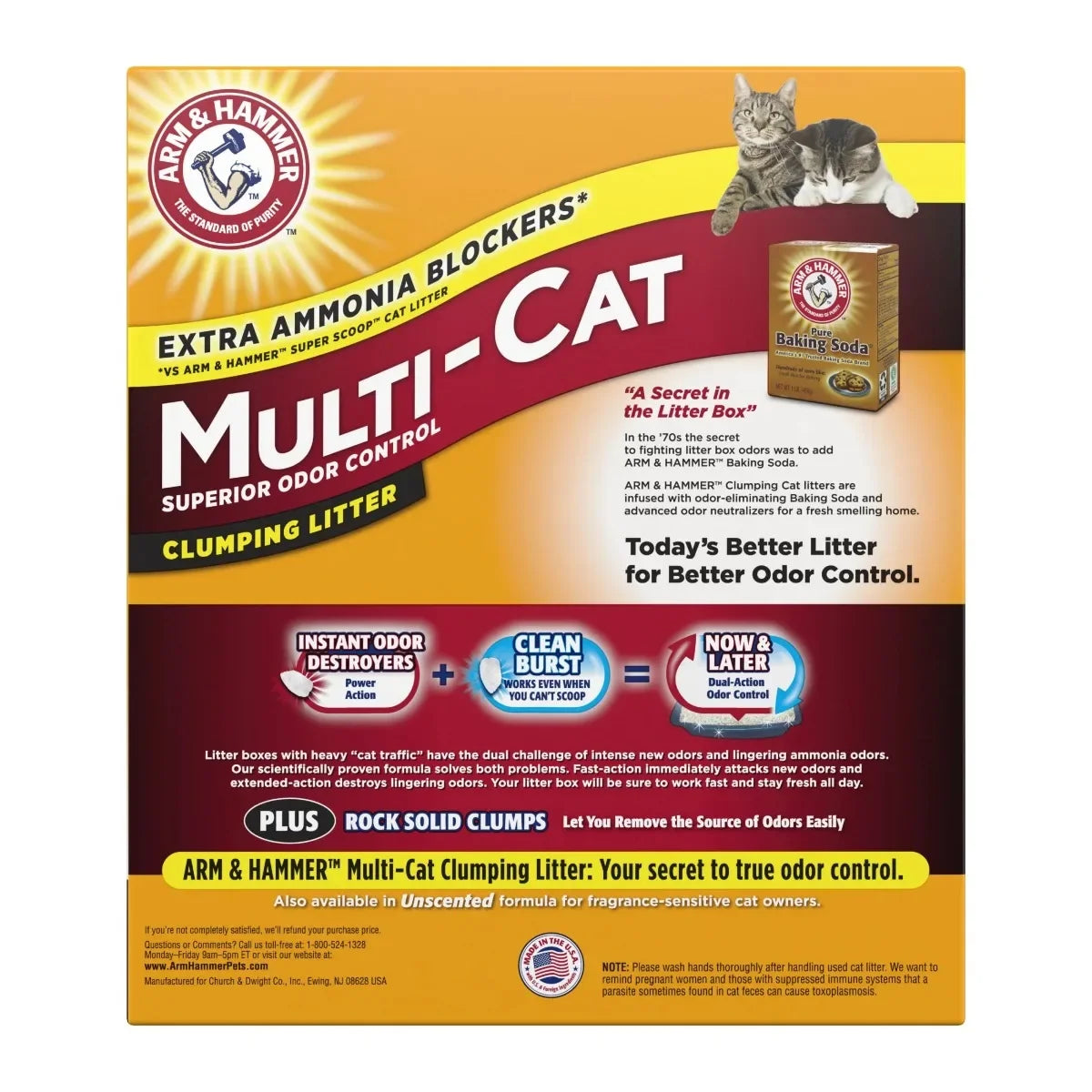 Superior Odor Control Multi Cat Clumping Litter Clean Burst Scent