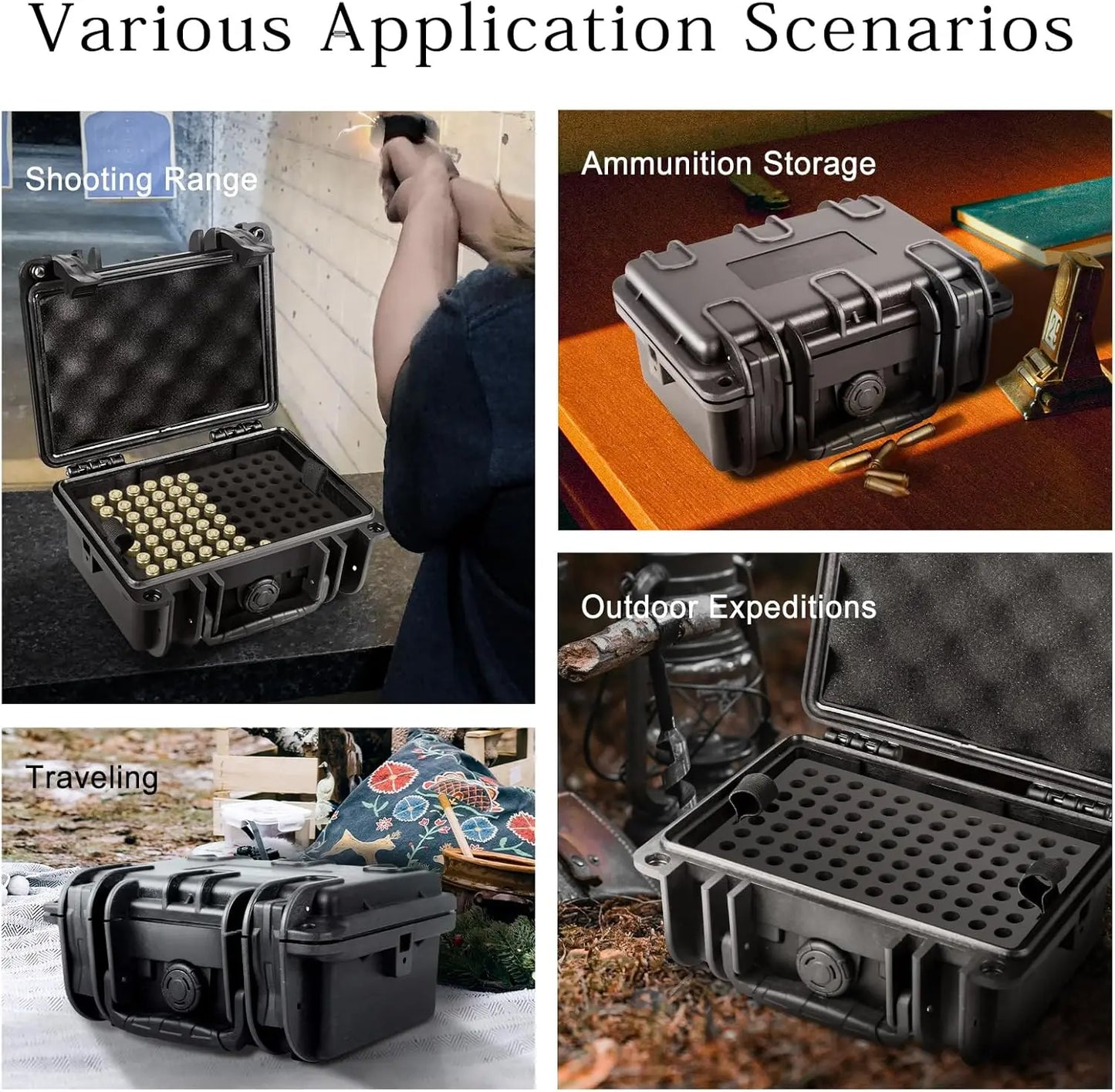 Tactical Ammo Case 9mm Ammo Box Ammunition Storage Case Bullets Holder 9x19mm Cartridges Case for Hunting Shooting Accessories