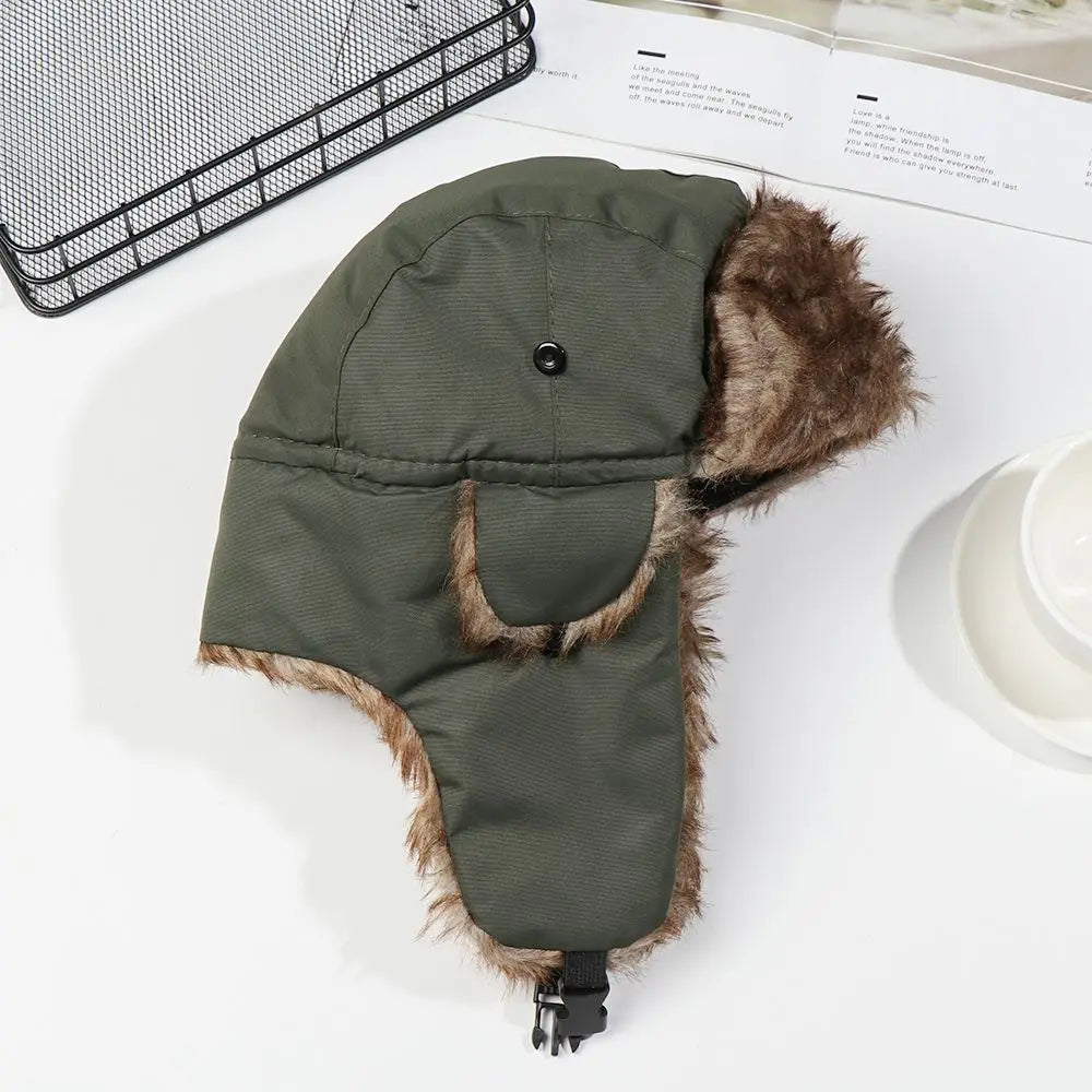Men Women Fur Earflap Winter Cap Russian Ushanka Winter Hats Ski Hat Winter Warm Hat