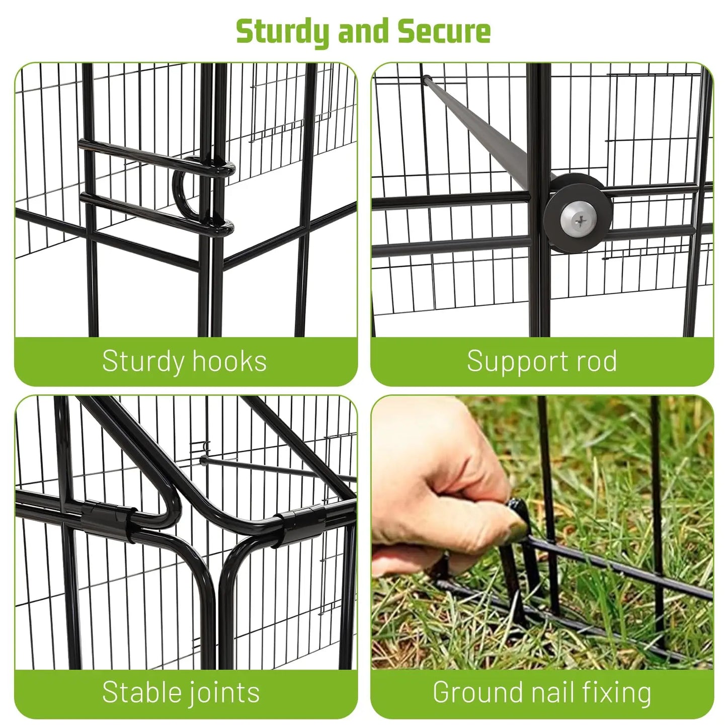 HiMISS Heavy Duty Chicken Run Coop Walk In Poultry Cage