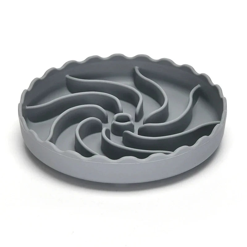 Dog Slow Feeder Bowl With Suction Mat Food Grade Silicone