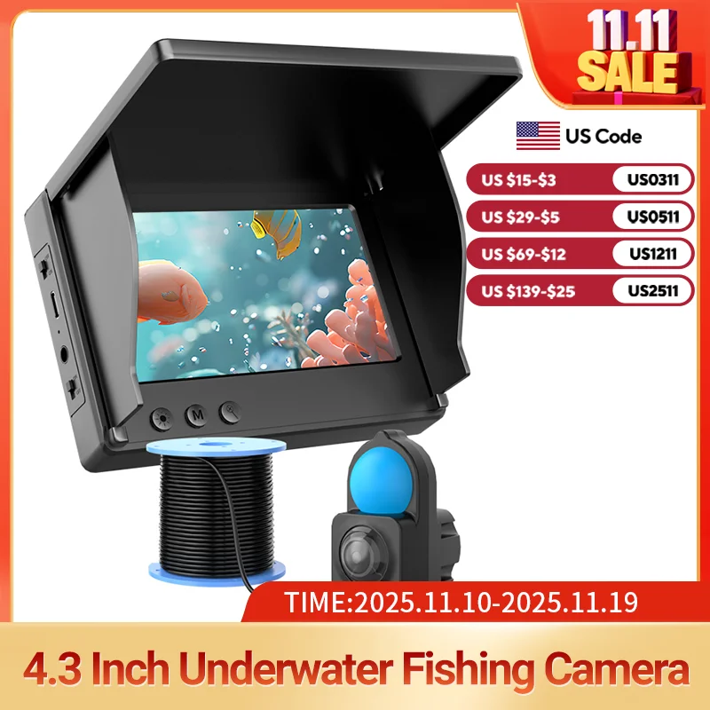 GUANMOU Portable Underwater Fishing Camera With Infrared Night Vision