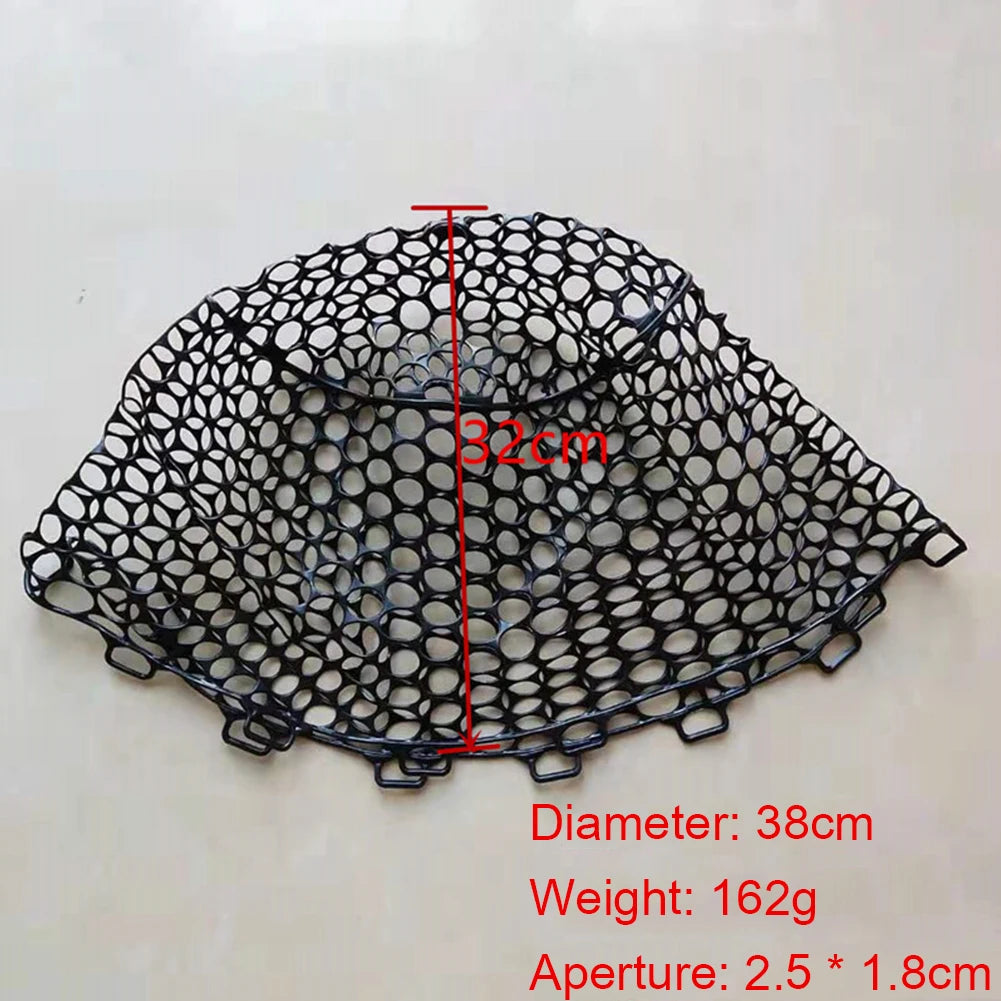 Rubber Net Head 32/40/55cm Folding Landing Net Portable Foldable Trout Net Outdoor Fishing Accessories