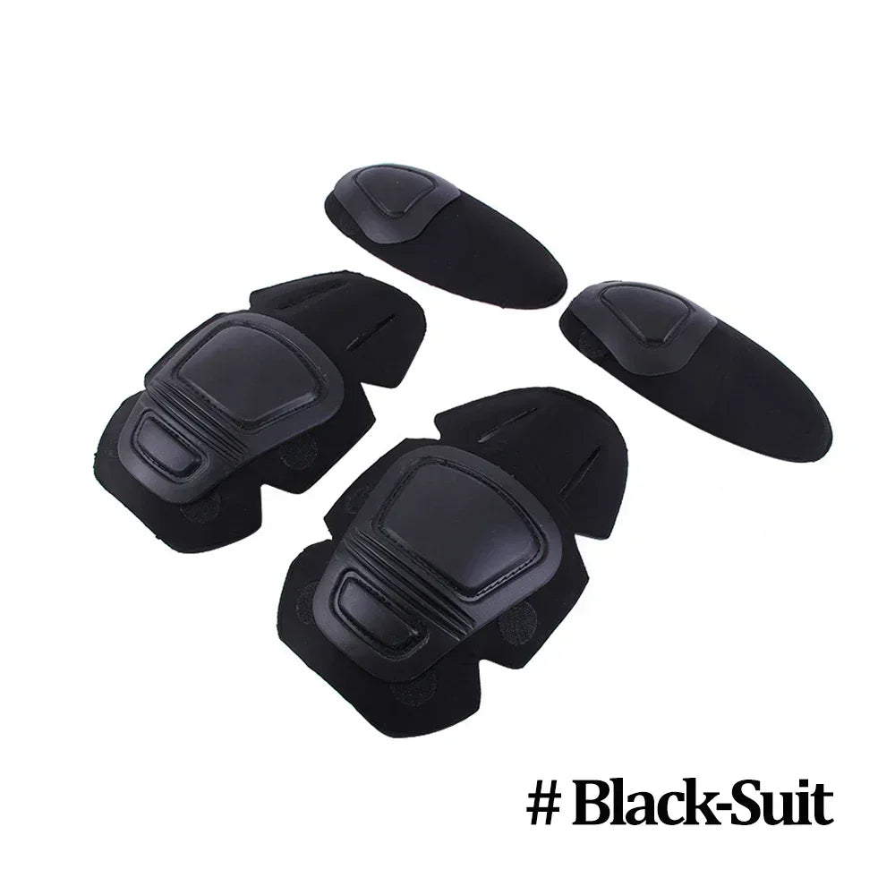 1Pair Tactical Protective Knee Elbow Pads Outdoor Camouflage Suit Gear Hunting Insert Type Soft Pad for Military Combat Use