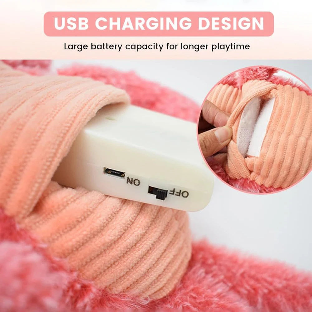 ShunmaiiHign Funny Interactive Dog Plush Toy Jumping Moving Toy