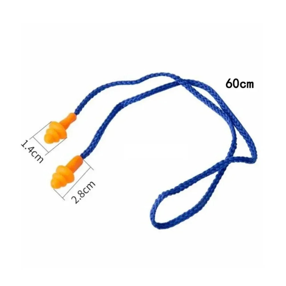 Reusable Silicone Corded Ear Plugs Ear Protection With Detachable Wires Earmuff Headwear