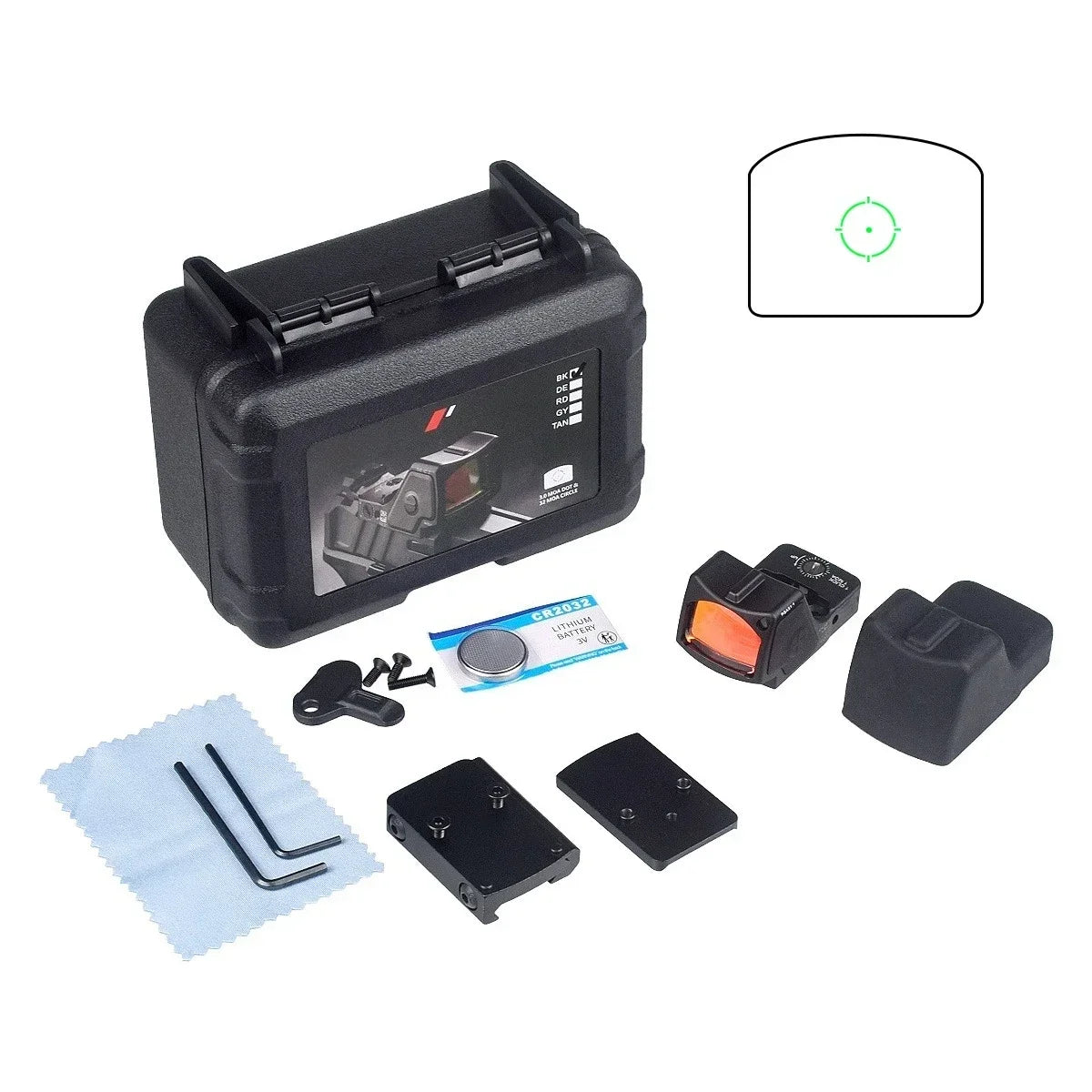 Red Dot Sight NYLON METAL Reflex Sights Scope with Picatinny and G-Mount for Glock17 Airsoft Rifle Handgun Hunting G17 G19 Sight