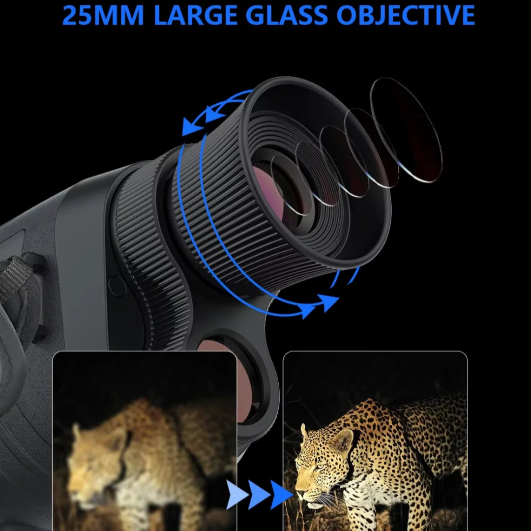 6X Optical Magnification Night Vision Goggles-2.5K Night Vision Monocular with 850nm IR LED for Camping & Security, Gift for Men