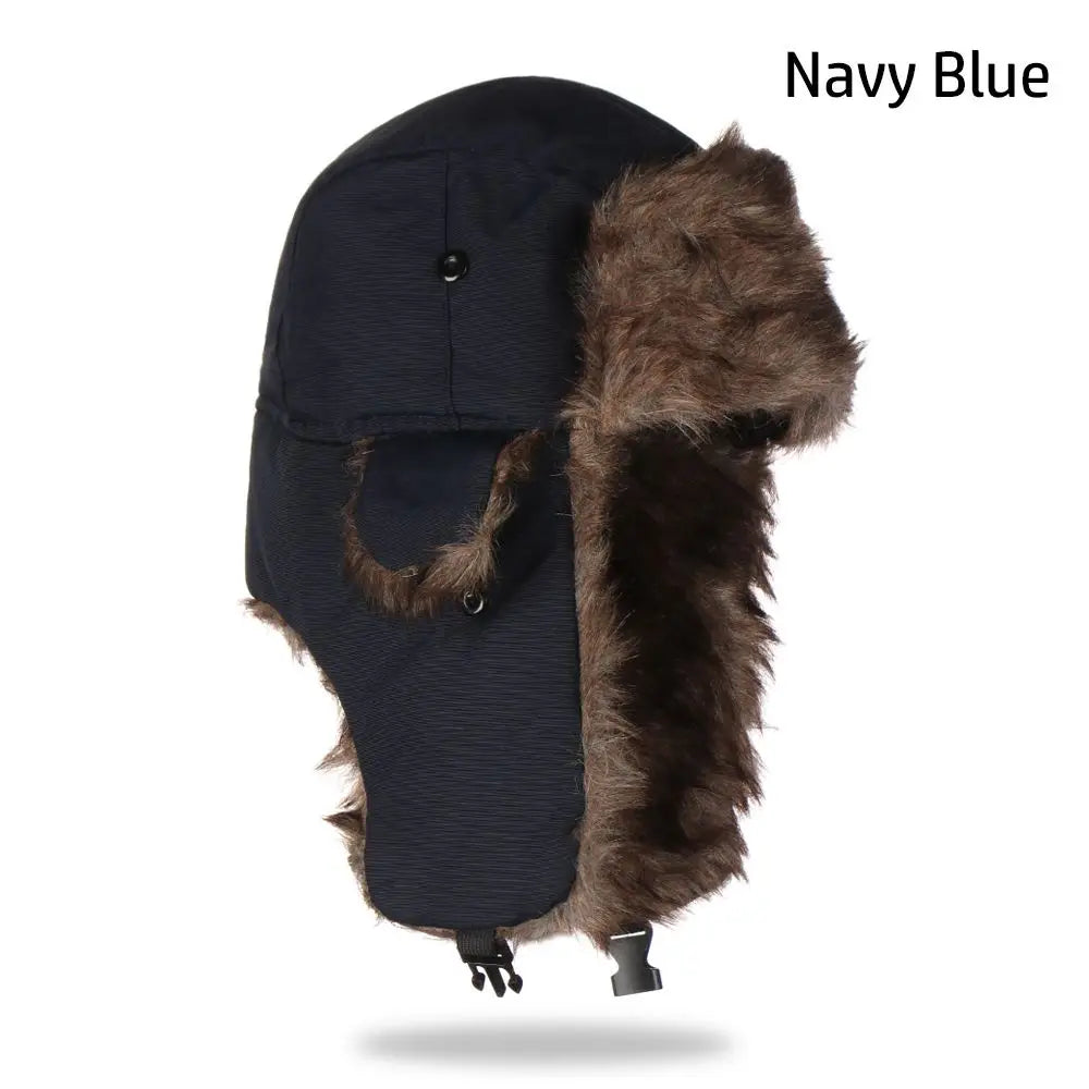 Men Women Fur Earflap Winter Cap Russian Ushanka Winter Hats Ski Hat Winter Warm Hat