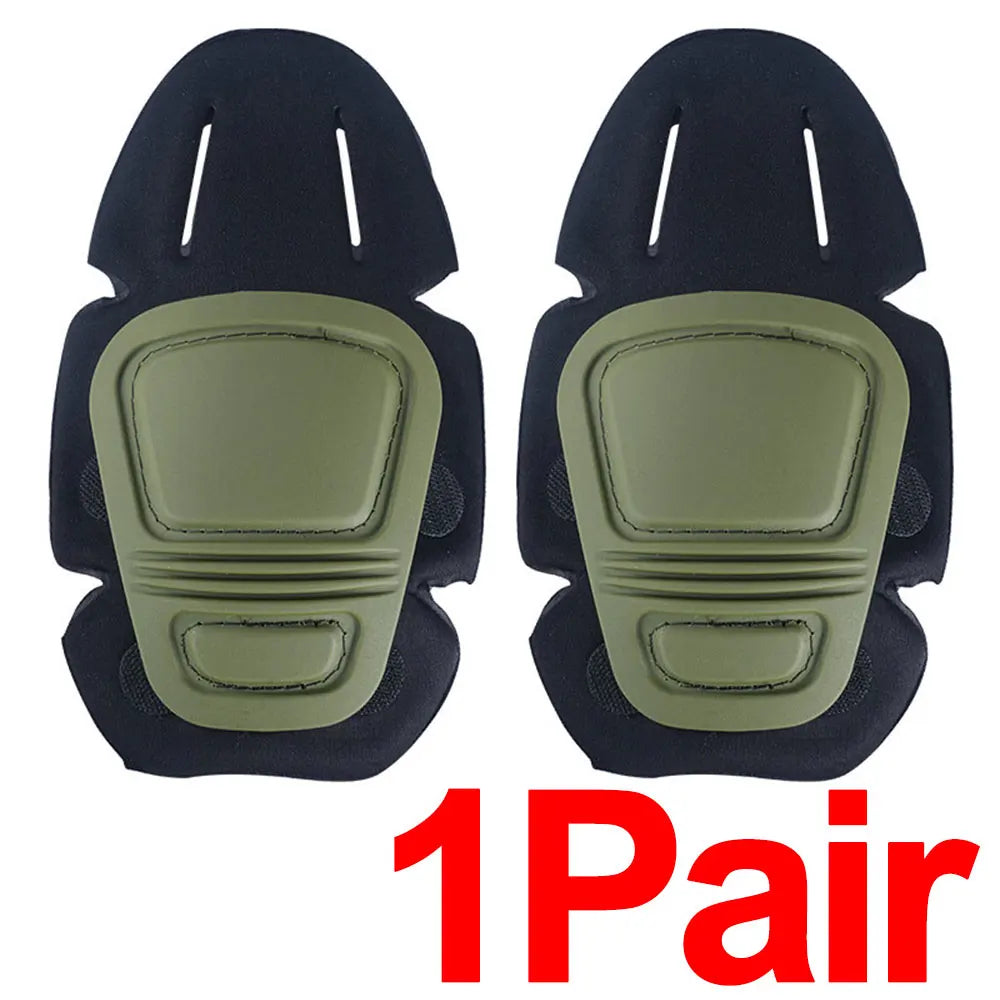 1Pair Tactical Protective Knee Elbow Pads Outdoor Camouflage Suit Gear Hunting Insert Type Soft Pad for Military Combat Use