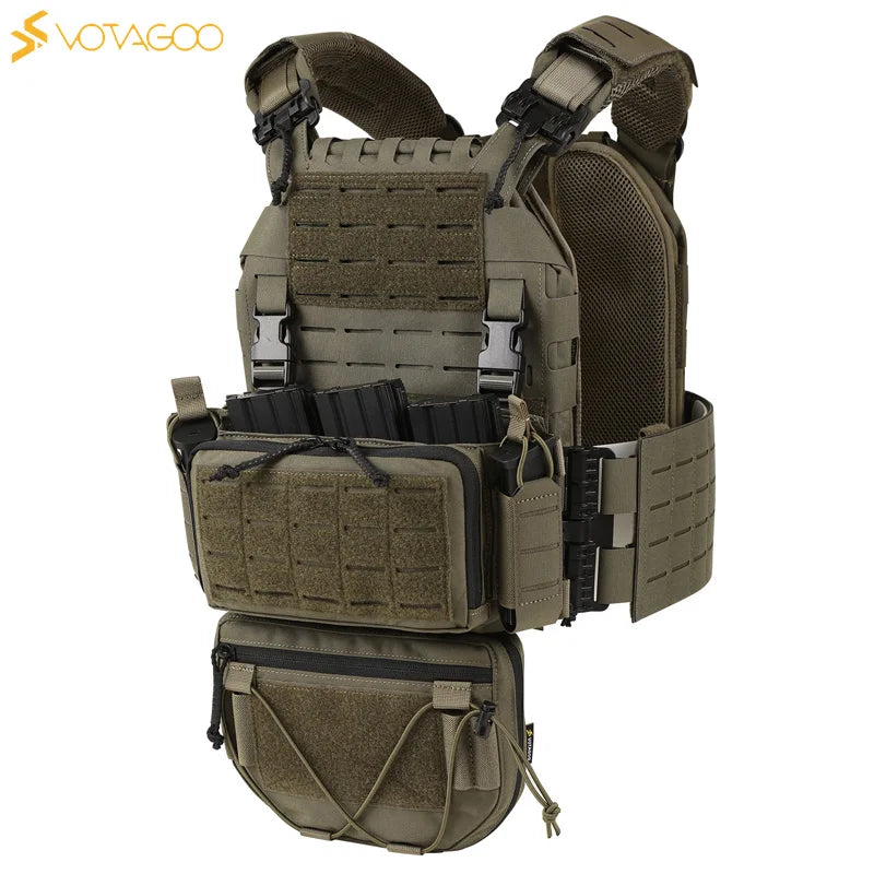 VOTAGOO Adjustable Tactical Vest with Admin Drop Pouch