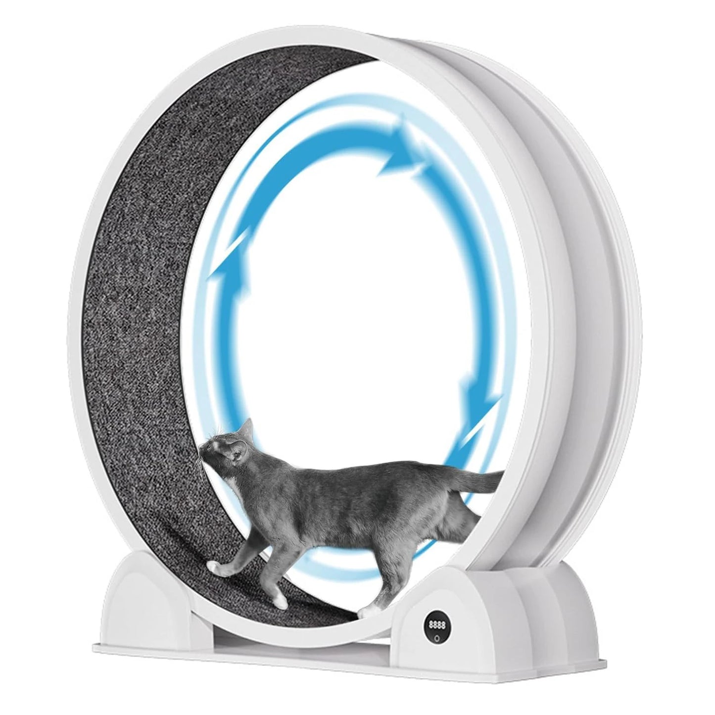 HiMISSCN Cat Exercise Wheel For Indoor Cats ABS Quiet Exerciser With Pedometer For Pets