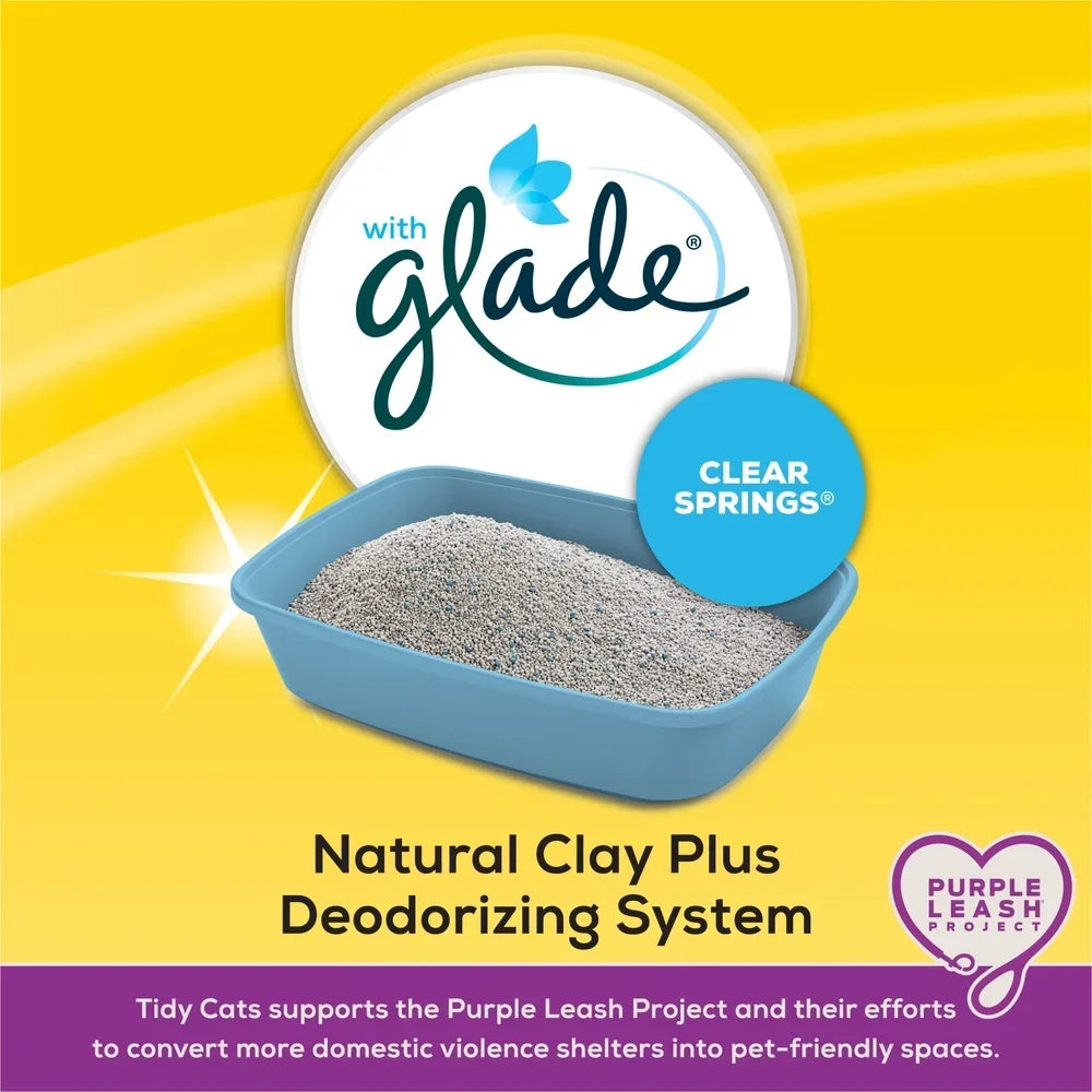 Clumping Cat Litter Low Dust Odor Neutralizing Glade Clear Springs Deodorizer Multi Cat Homes 14 lb Jug