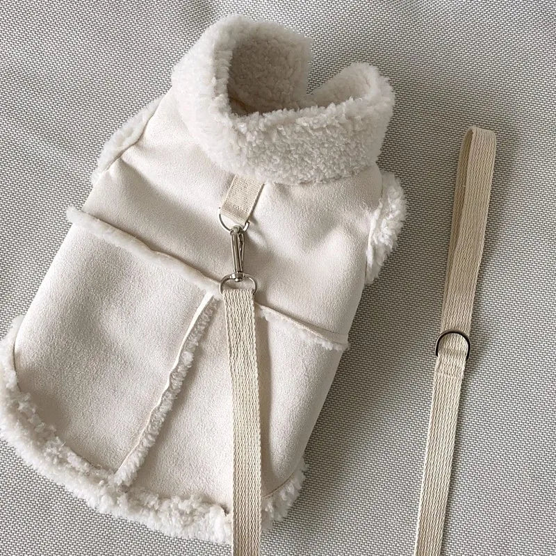 NONECN Classic Solid Dog Vest Winter Fleece Coat For Dogs