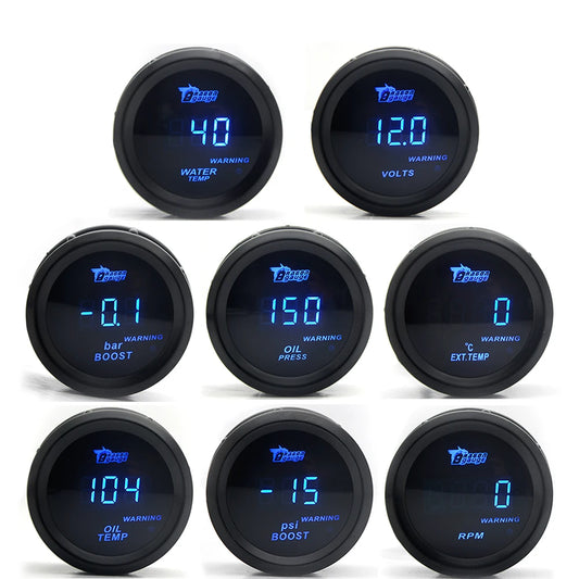 Car Digital Turbo Boost Gauge 9 Auto Gauge Types