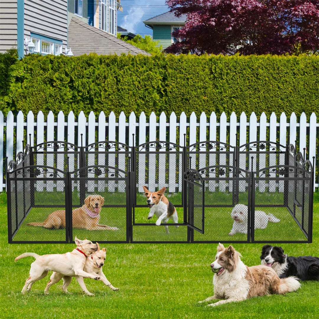 BingoPaw Heavy Duty Dog Playpen Outdoor Indoor Metal Fence