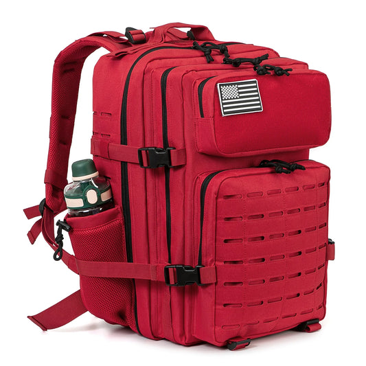 45L Men's Tactical Backpack with Double Cup Holder Hunting Backpack Outdoor Camping Gear Backpack Hiking Survival Backpack