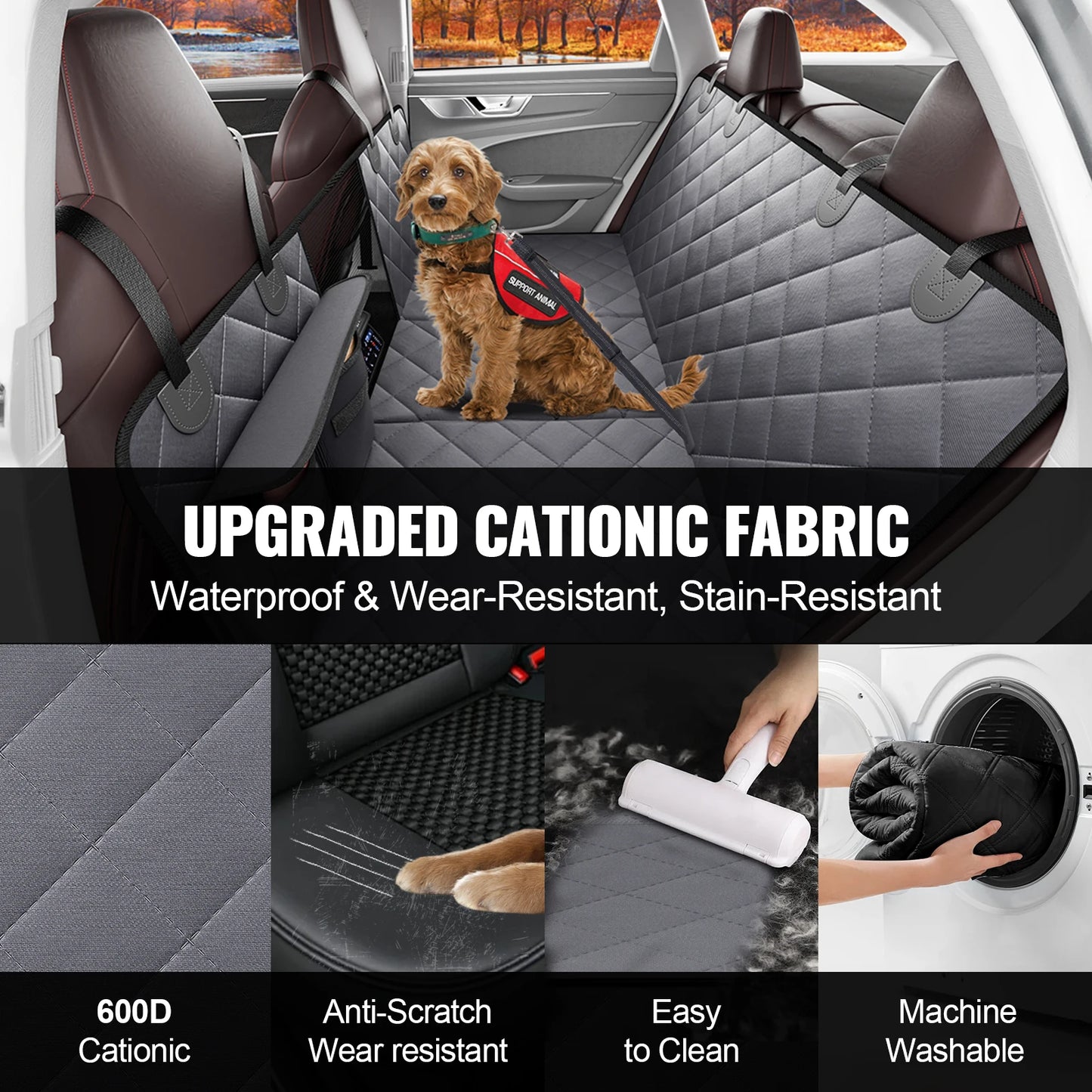 SucceBuy Back Seat Extender Dog Hammock Waterproof For Car