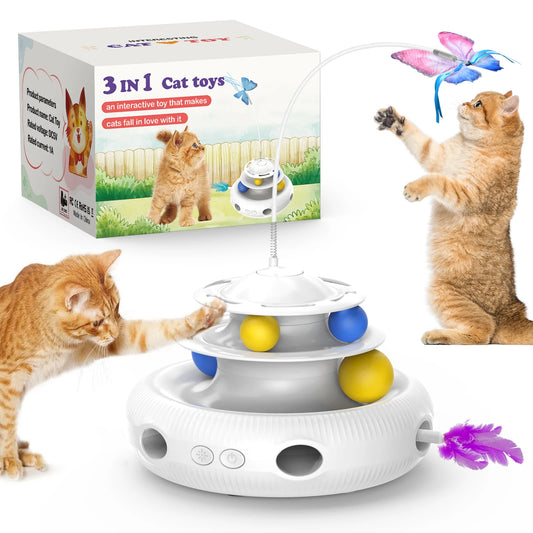 Chargeable Cat Laser Interactive Indoor Puzzle Toy USB Teaser Feather