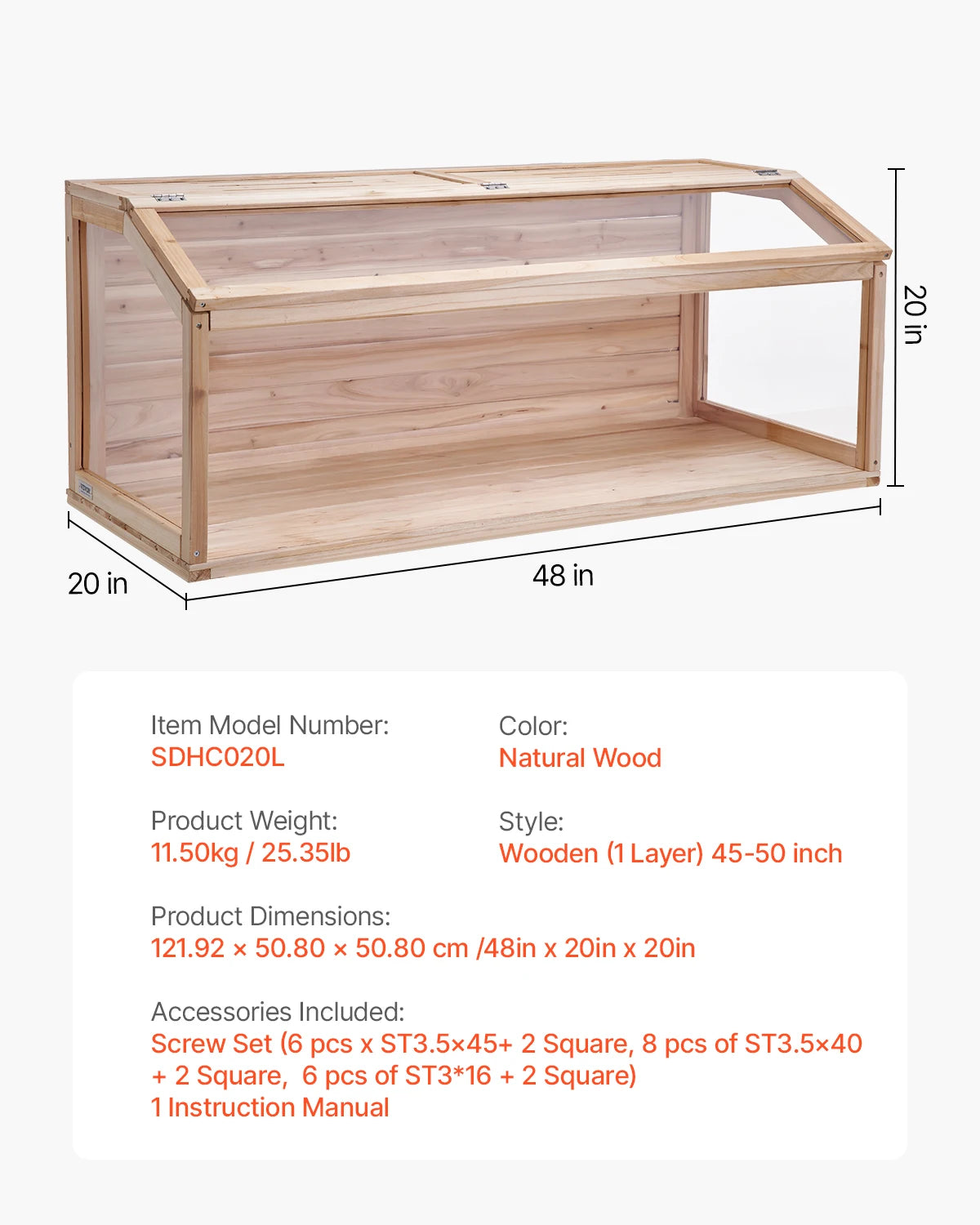 SucceBuy Wooden Hamster Cage 270 Degree Viewing Open Top Ventilated