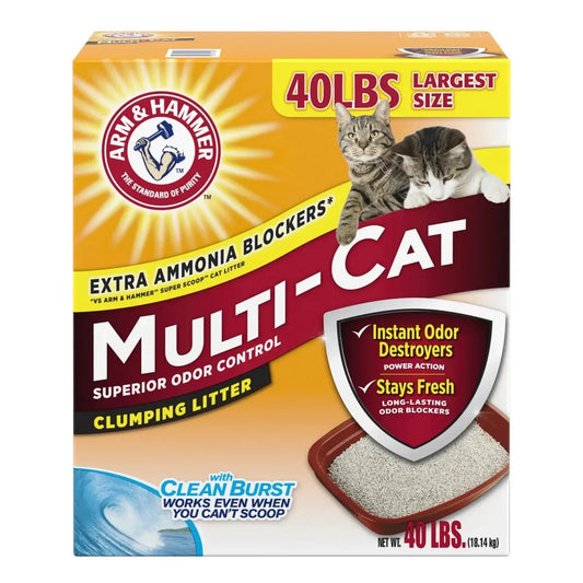 Superior Odor Control Multi Cat Clumping Litter Clean Burst Scent